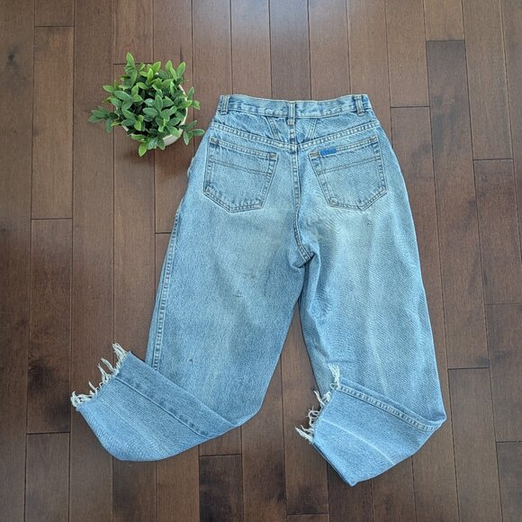 LIGHT WASH RAW CUT VINTAGE JEANS - Picture 3 of 4